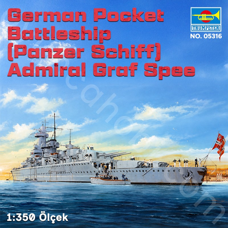 Trumpeter 05316 German Pocket Battleship (Panzer Schiff) Admiral Graf Spee Maket Model Kit