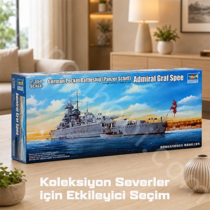 Trumpeter 05316 German Pocket Battleship (Panzer Schiff) Admiral Graf Spee Maket Model Kit - Thumbnail