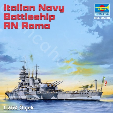 Trumpeter 05318 Italian Navy Battleship RN Roma Maket Model Kit - Thumbnail