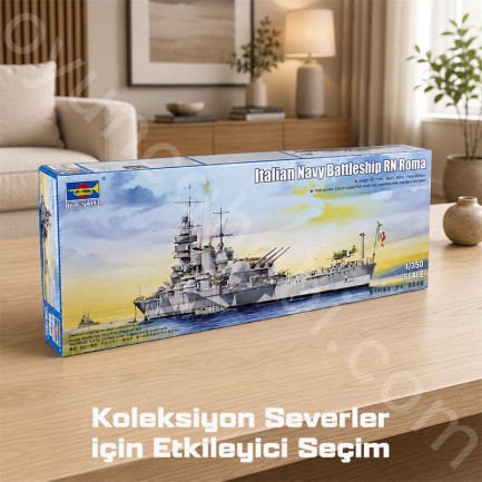 Trumpeter 05318 Italian Navy Battleship RN Roma Maket Model Kit - Thumbnail