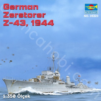 Trumpeter 05323 German Zerstorer Z-43, 1944 Maket Model Kit - Thumbnail