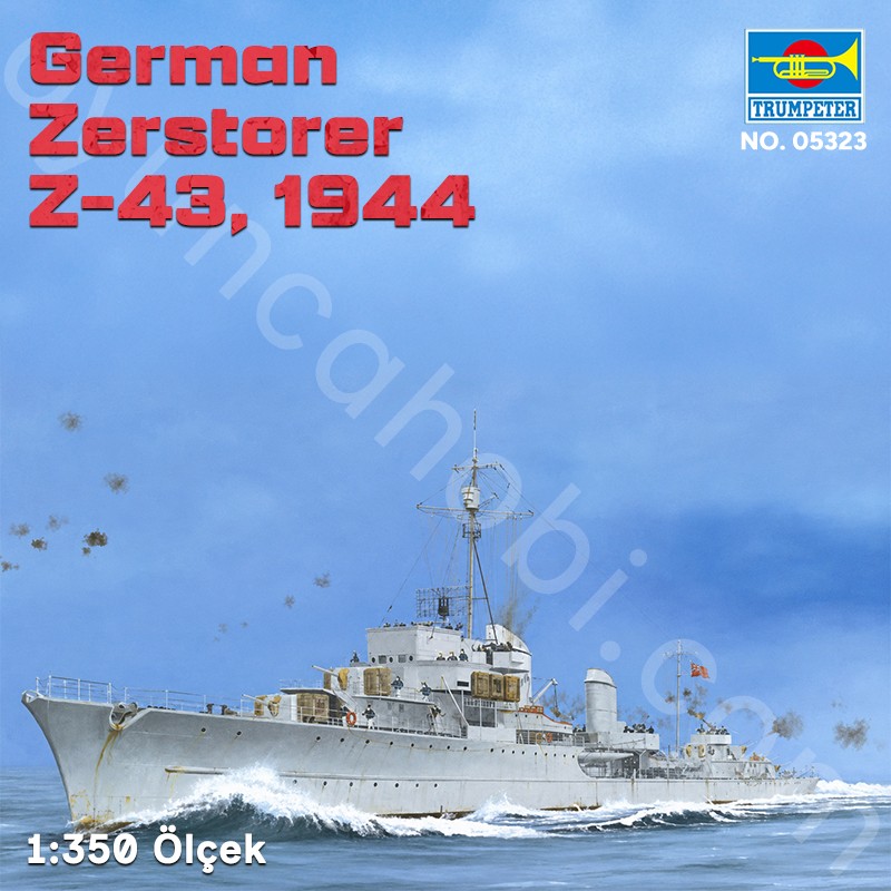 Trumpeter 05323 German Zerstorer Z-43, 1944 Maket Model Kit