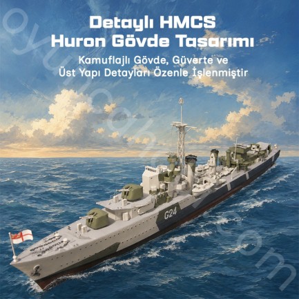 Trumpeter 05333 HMCS Huron Destroyer 1944 Maket Model Kit - Thumbnail