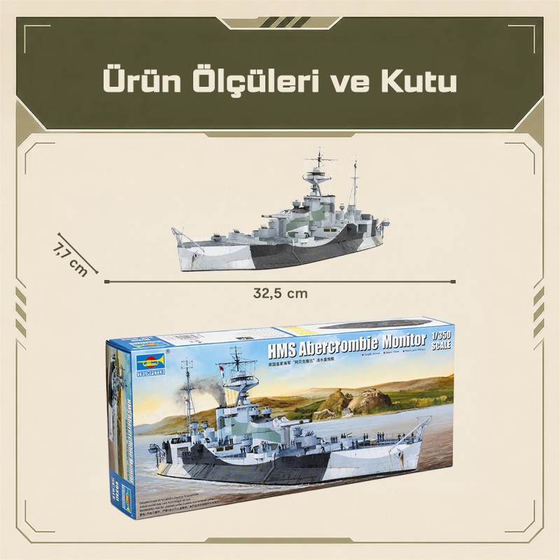Trumpeter 05336 HMS Abercrombie Monitor Maket Model Kit