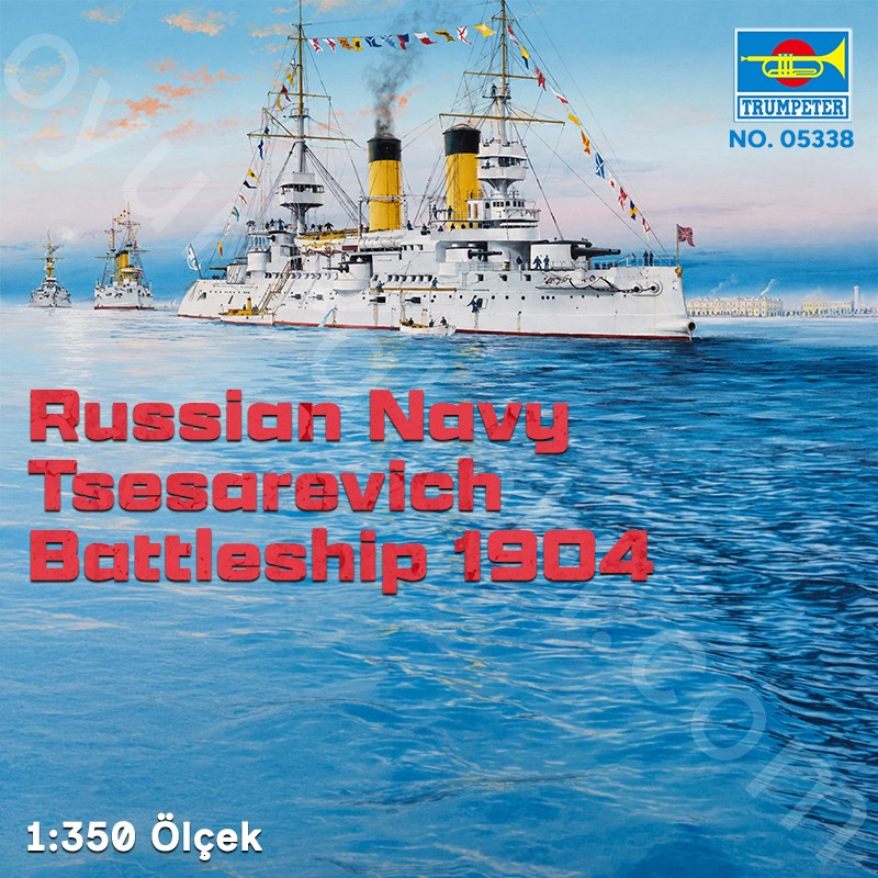 Trumpeter 05338 Russian Navy Tsesarevich Battleship 1904 Maket Model Kit