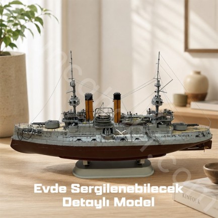 Trumpeter 05338 Russian Navy Tsesarevich Battleship 1904 Maket Model Kit - Thumbnail