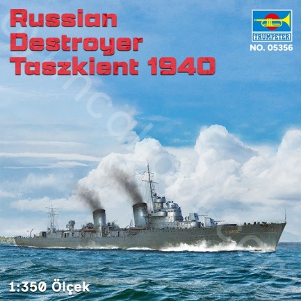 Trumpeter 05356 Russian Destroyer Taszkient 1940 Maket Model Kit - Thumbnail