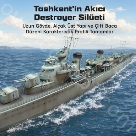 Trumpeter 05356 Russian Destroyer Taszkient 1940 Maket Model Kit - Thumbnail