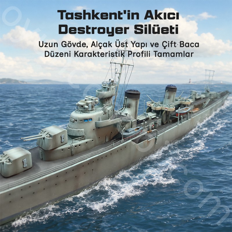 Trumpeter 05356 Russian Destroyer Taszkient 1940 Maket Model Kit