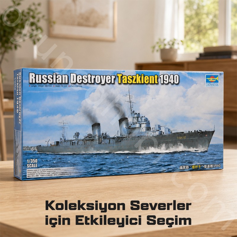 Trumpeter 05356 Russian Destroyer Taszkient 1940 Maket Model Kit