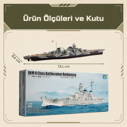 Trumpeter 05370 DKM O Class Battlecruiser Barbarossa Maket Model Kit - Thumbnail