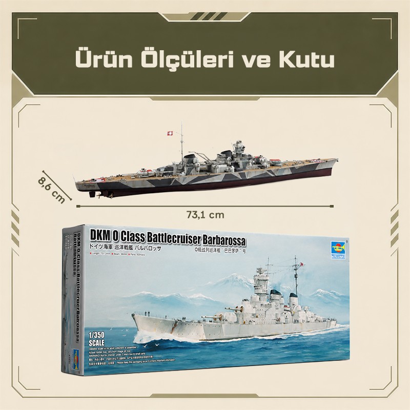 Trumpeter 05370 DKM O Class Battlecruiser Barbarossa Maket Model Kit