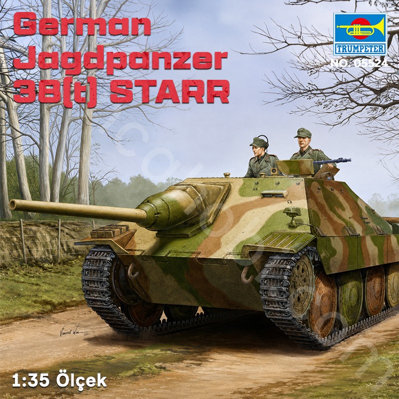Trumpeter 05524 German Jagdpanzer 38(t) STARR Maket Model Kit