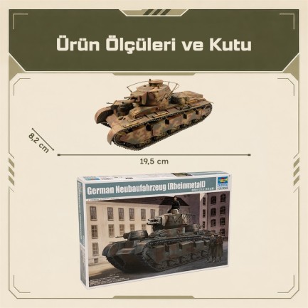 Trumpeter 05528 German Neubaufahrzeug(Rheinmetall) Maket Model Kit - Thumbnail