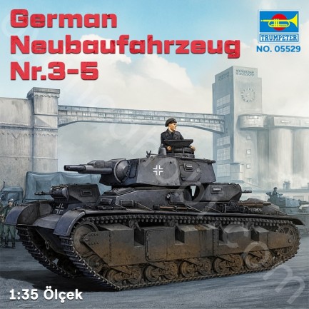Trumpeter 05529 German Neubaufahrzeug Nr.3-5 Maket Model Kit - Thumbnail