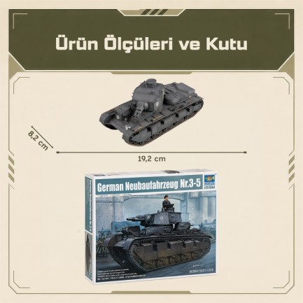 Trumpeter 05529 German Neubaufahrzeug Nr.3-5 Maket Model Kit - Thumbnail