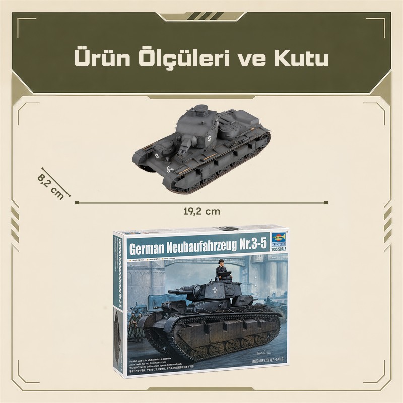 Trumpeter 05529 German Neubaufahrzeug Nr.3-5 Maket Model Kit