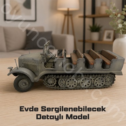 Trumpeter 05530 German Sd.Kfz.6 Halbkettenzugmaschine Pionierausfuhrung Maket Model Kit - Thumbnail