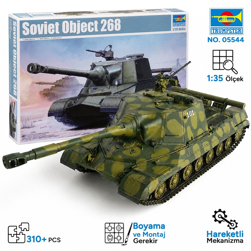 Trumpeter 05544 Soviet Object 268 Maket Model Kit