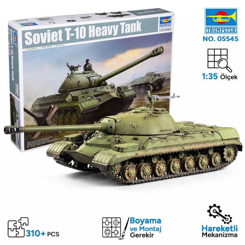 Trumpeter 05545 Soviet T-10 Heavy Tank Maket Model Kit