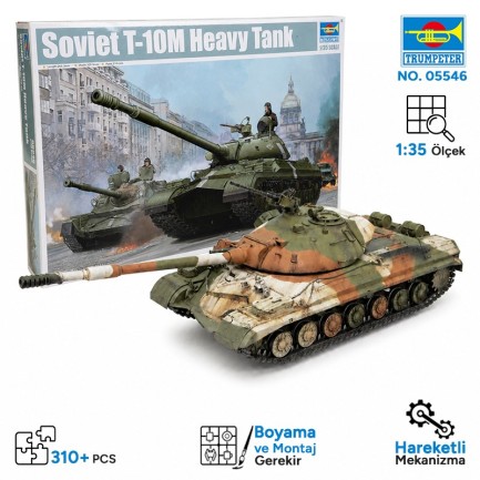 Trumpeter - Trumpeter 05546 Soviet T-10M Heavy Tank Maket Model Kit