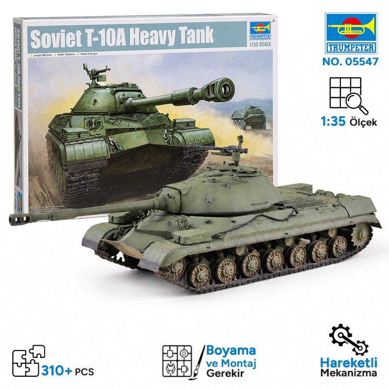 Trumpeter 05547 Soviet T-10A Heavy Tank Maket Model Kit