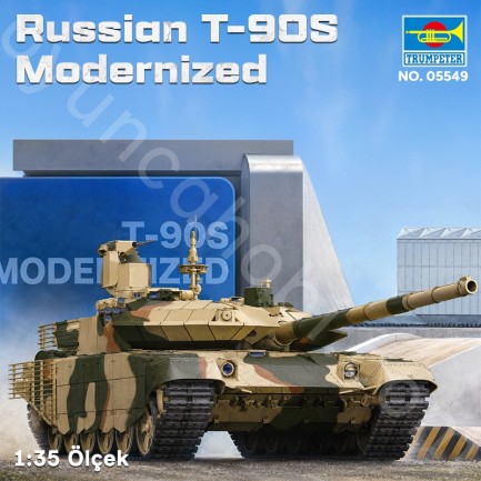 Trumpeter 05549 Russian T-90S Modernized Maket Model Kit - Thumbnail
