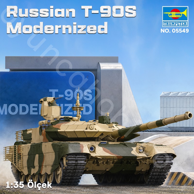 Trumpeter 05549 Russian T-90S Modernized Maket Model Kit