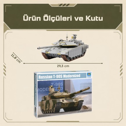 Trumpeter 05549 Russian T-90S Modernized Maket Model Kit - Thumbnail
