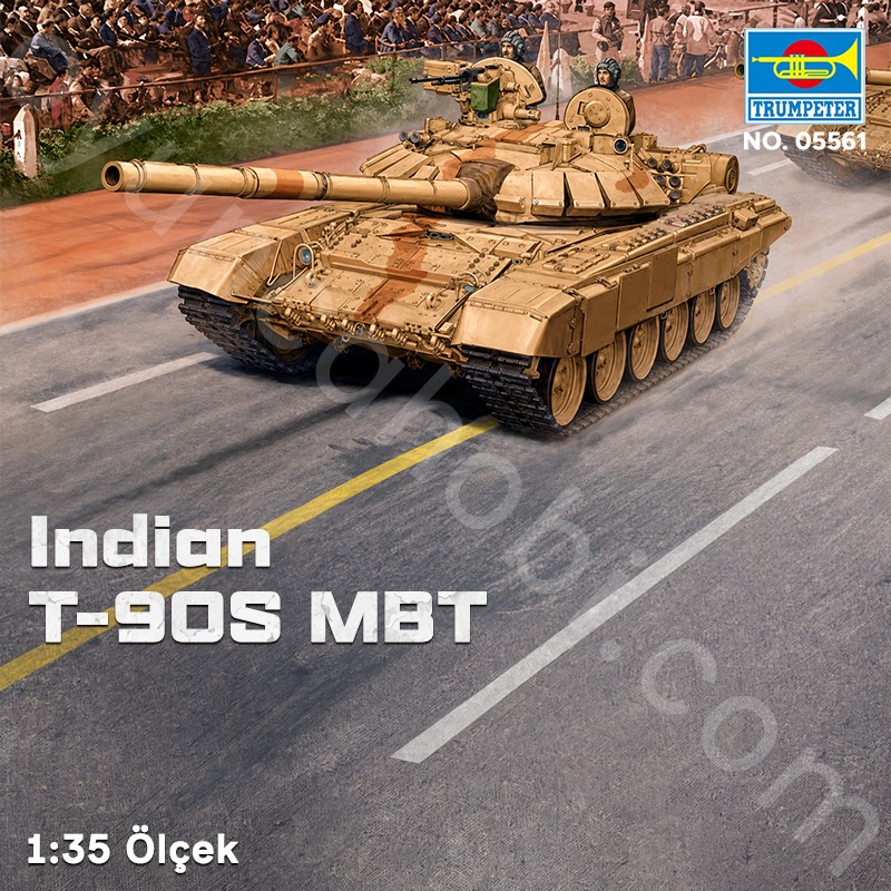 Trumpeter 05561 Indian T-90S MBT Maket Model Kit