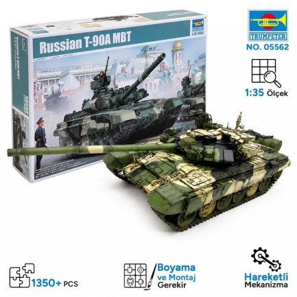 Trumpeter - Trumpeter 05562 Russian T-90A MBT Maket Model Kit