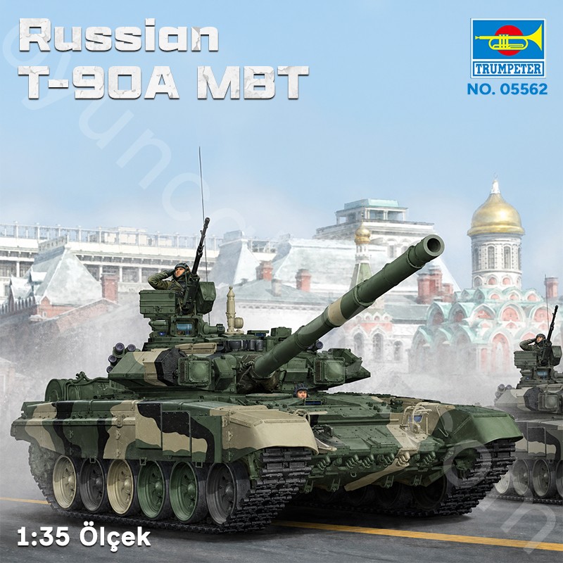 Trumpeter 05562 Russian T-90A MBT Maket Model Kit