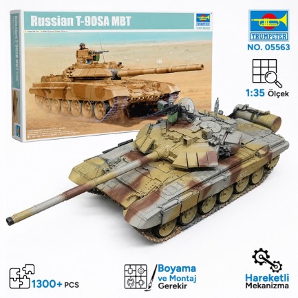 Trumpeter - Trumpeter 05563 Russian T-90SA MBT Maket Model Kit