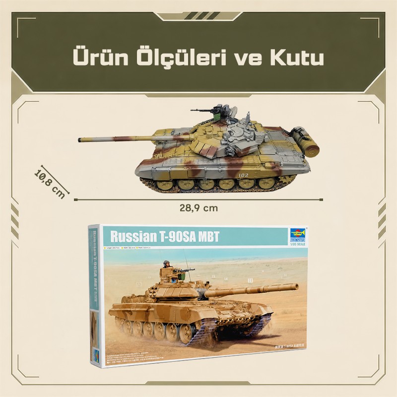 Trumpeter 05563 Russian T-90SA MBT Maket Model Kit
