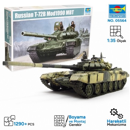 Trumpeter - Trumpeter 05564 Russian T-72BM Mod1990 MBT Maket Model Kit