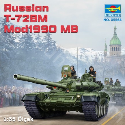Trumpeter 05564 Russian T-72BM Mod1990 MBT Maket Model Kit - Thumbnail
