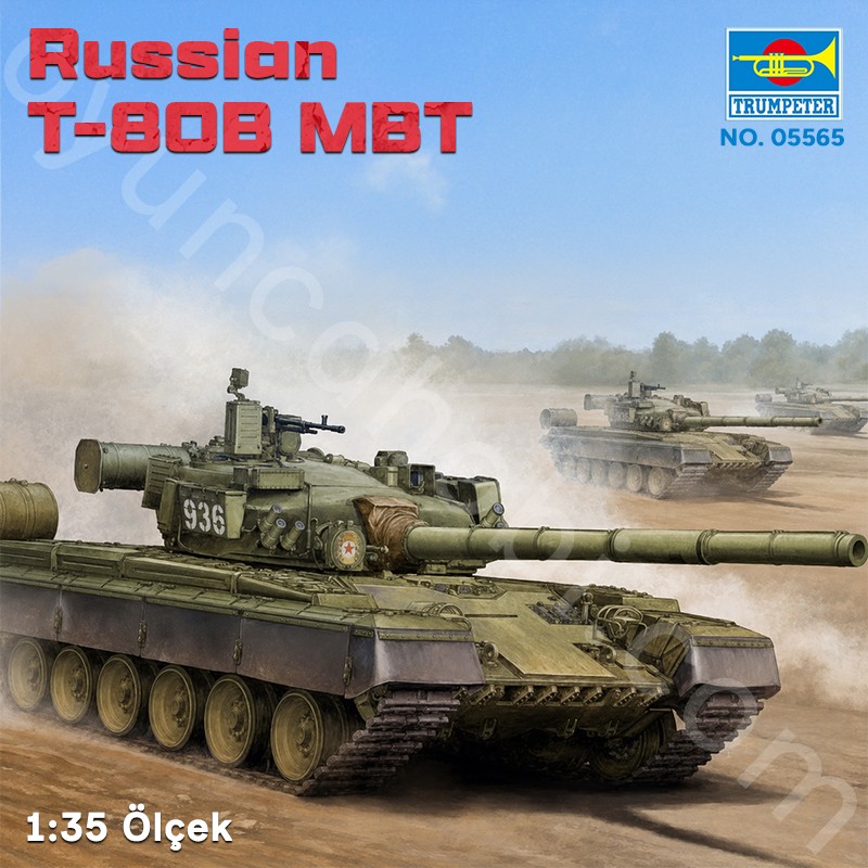 Trumpeter 05565 Russian T-80B MBT Maket Model Kit