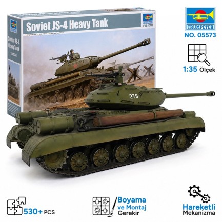 Trumpeter - Trumpeter 05573 Soviet JS-4 Heavy Tank Maket Model Kit