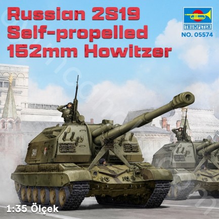 Trumpeter 05574 Russian 2S19 Self-propelled 152mm Howitzer Maket Model Kit - Thumbnail