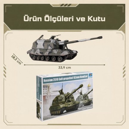Trumpeter 05574 Russian 2S19 Self-propelled 152mm Howitzer Maket Model Kit - Thumbnail