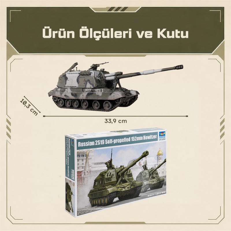 Trumpeter 05574 Russian 2S19 Self-propelled 152mm Howitzer Maket Model Kit