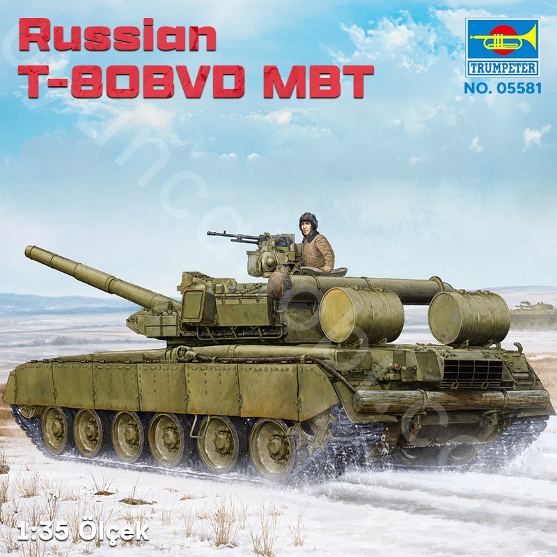 Trumpeter 05581 Russian T-80BVD MBT Maket Model Kit