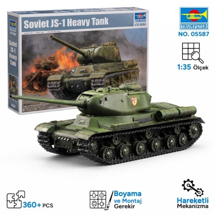 Trumpeter - Trumpeter 05587 Soviet JS-1 Heavy Tank Maket Model Kit