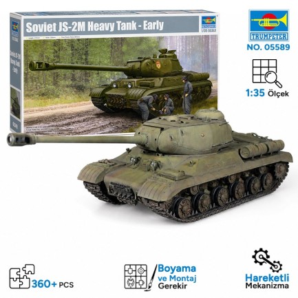 Trumpeter - Trumpeter 05589 Soviet JS-2M Heavy Tank - Early Maket Model Kit