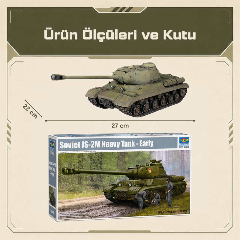 Trumpeter 05589 Soviet JS-2M Heavy Tank - Early Maket Model Kit