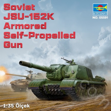 Trumpeter 05591 Soviet JSU-152K Armored Self-Propelled Gun Maket Model Kit - Thumbnail
