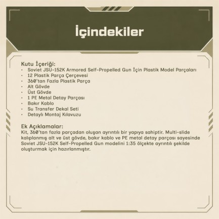 Trumpeter 05591 Soviet JSU-152K Armored Self-Propelled Gun Maket Model Kit - Thumbnail