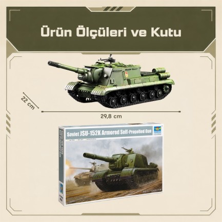 Trumpeter 05591 Soviet JSU-152K Armored Self-Propelled Gun Maket Model Kit - Thumbnail