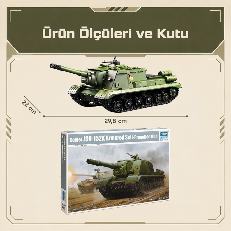 Trumpeter 05591 Soviet JSU-152K Armored Self-Propelled Gun Maket Model Kit
