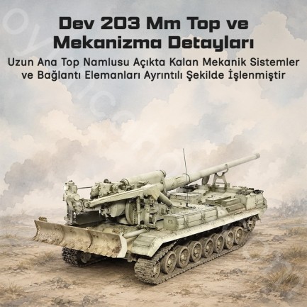 Trumpeter 05593 Soviet 2S7 Self-Propelled Gun Maket Model Kit - Thumbnail
